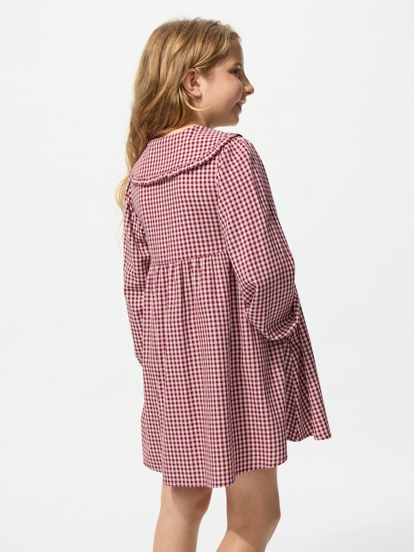 GIRLS Checked Dress | Long Sleeve