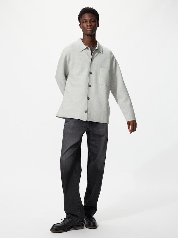 Milano Ribbed Shirt Collar Cardigan