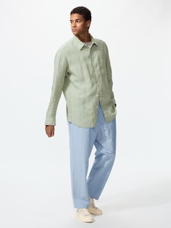 Linen Blend Easy Ankle Pants