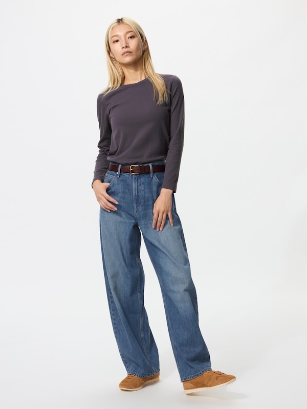 HEATTECH Extra Warm Cotton Crew Neck T-Shirt | Long Sleeve