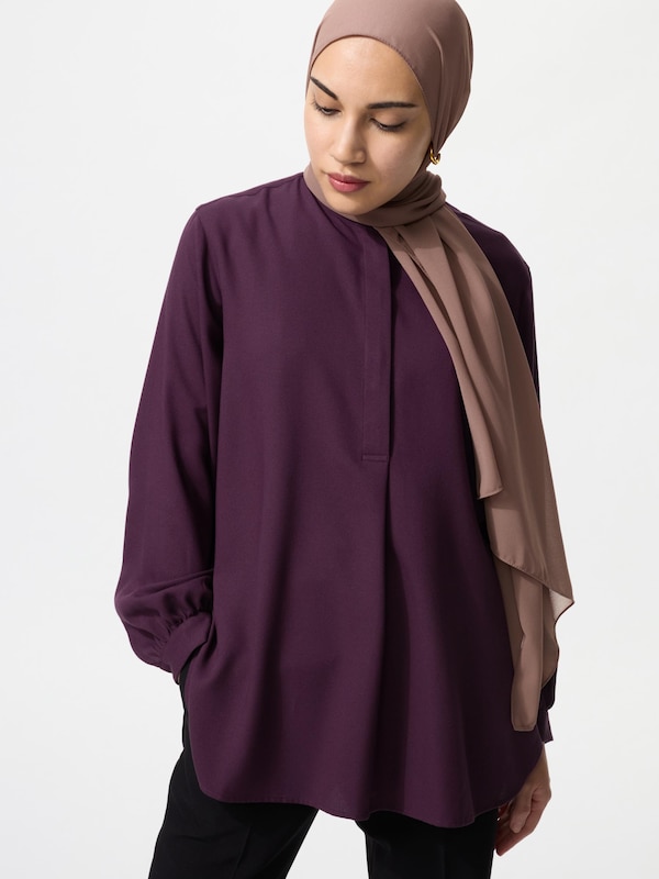Rayon Band Collar Tunic