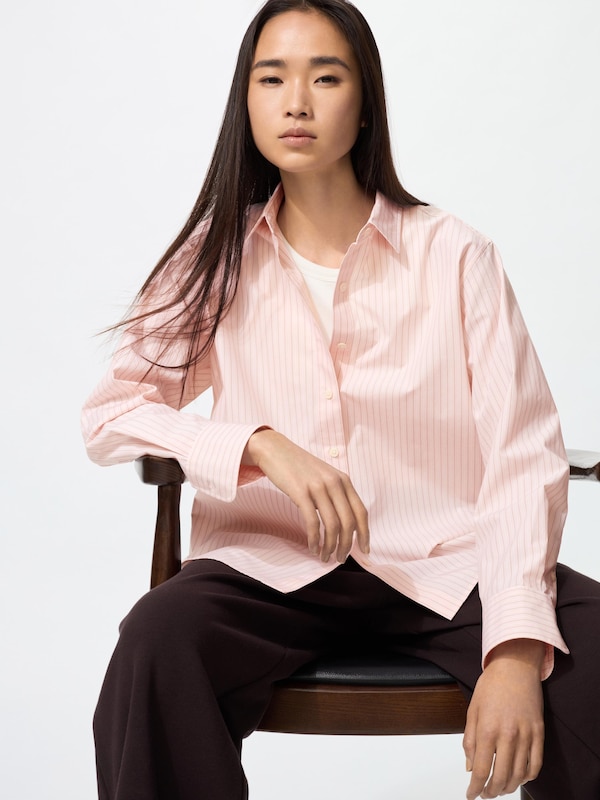 Cotton Shirt | Long Sleeve Stripe