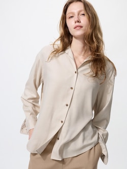 Kemeja Flannel Lembut Kerah Skipper | Lengan Panjang