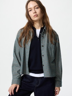 Flannel Boxy Shirt Long Sleeve