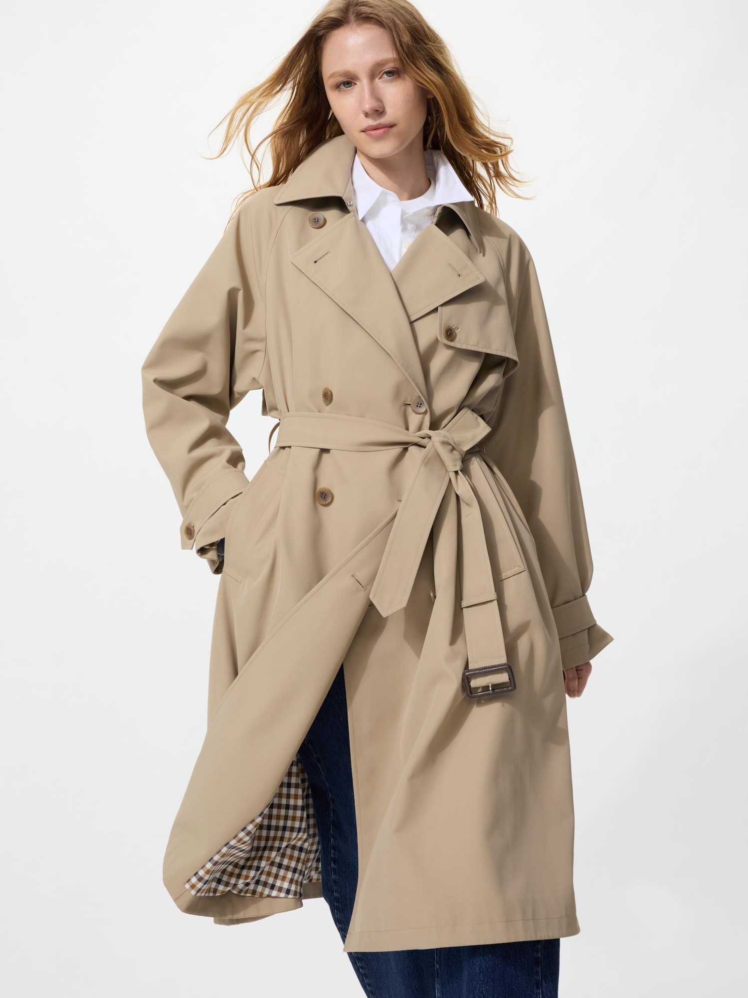 Women's Trench Coat Relaxed Fit | UNIQLO ID