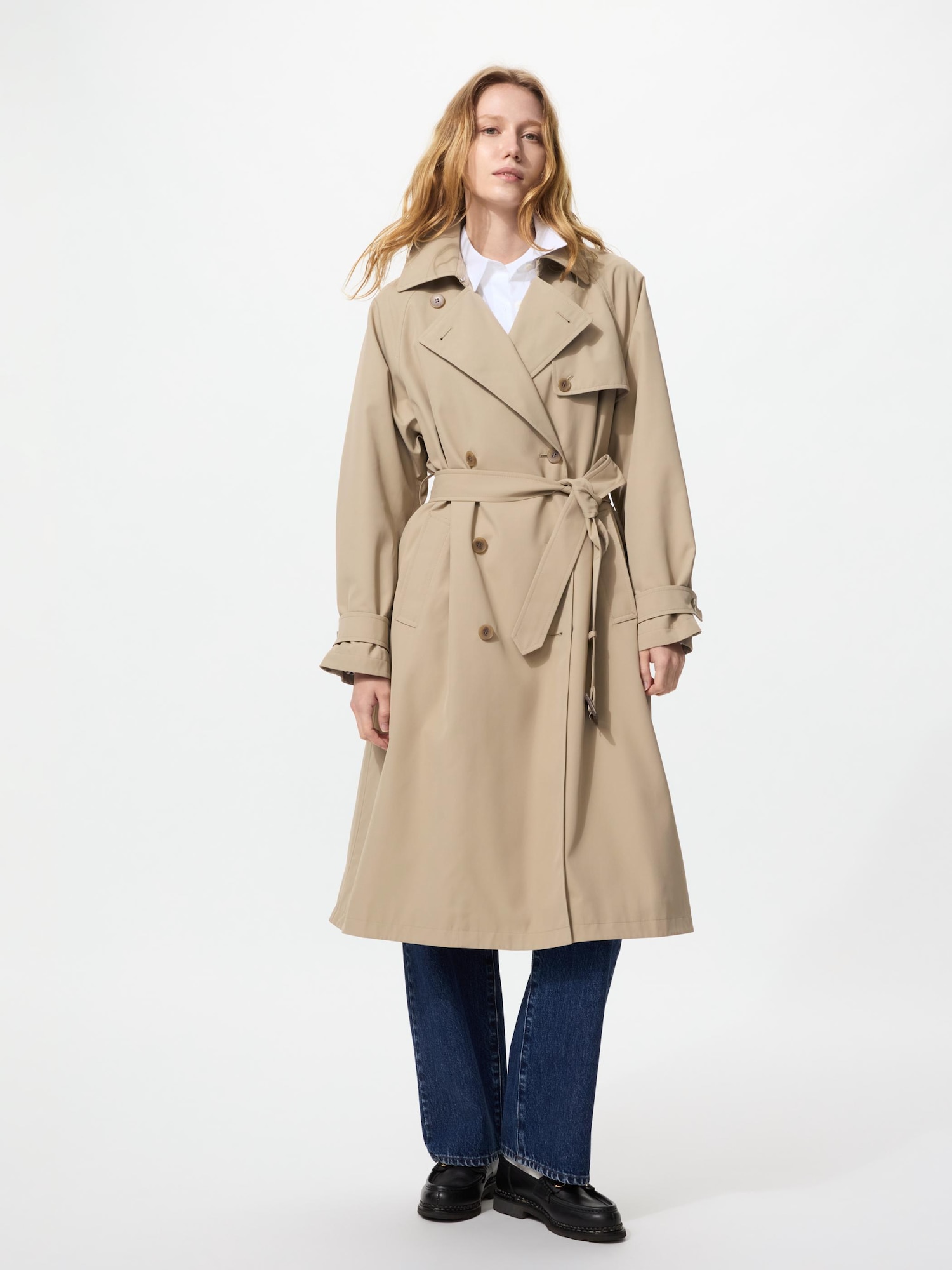 UNIQLOトレンチコートリラックスフィット ベージュ Women's Trench Coat Relaxed Fit | UNIQLO ID