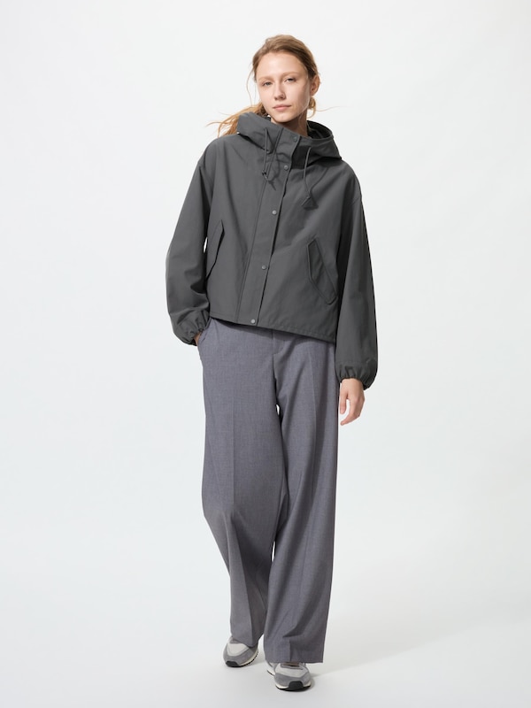 Cotton Blend Short Parka