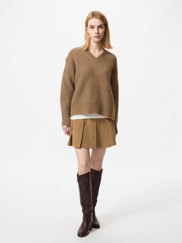 Fluffy V Neck Sweater
