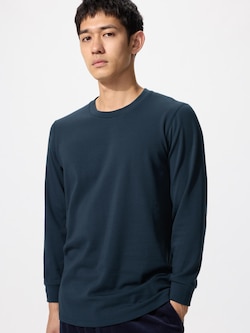 HEATTECH Extra Warm Cotton Crew Neck T-Shirt | Long Sleeve