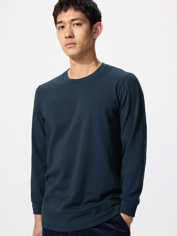 HEATTECH Extra Warm Cotton Crew Neck T-Shirt | Long Sleeve