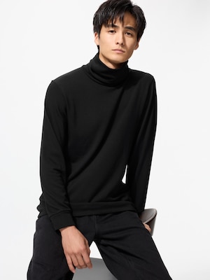 HEATTECH Ultra Hangat T-Shirt Kerah Tinggi | Lengan Panjang