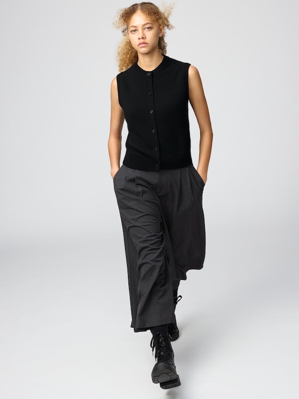 Cashmere Crew Neck Short Vest