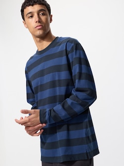 T-Shirt Garis Lengan Panjang