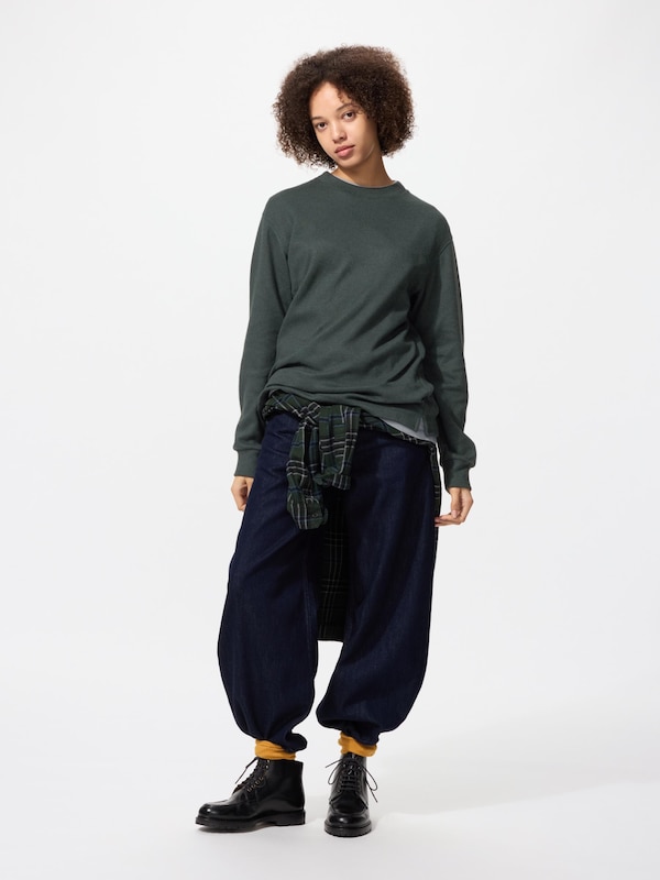 Soft Knitted Fleece Crew Neck T-Shirt