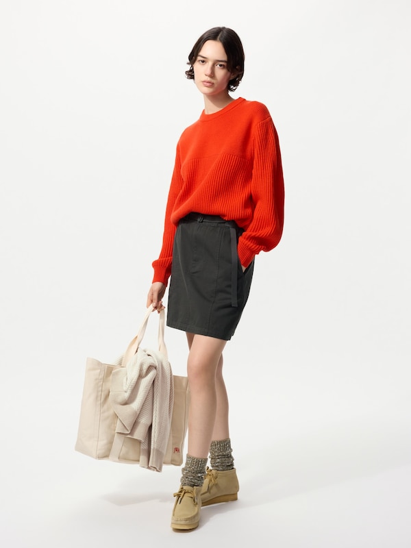 Ribbed Crew Neck Sweater Long Sleeve