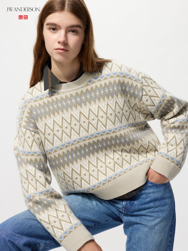 Sweater Fairisle Kerah Bulat