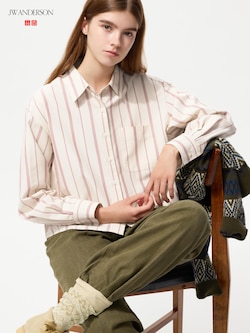 Oxford Boxy Shirt | Long Sleeve Stripe