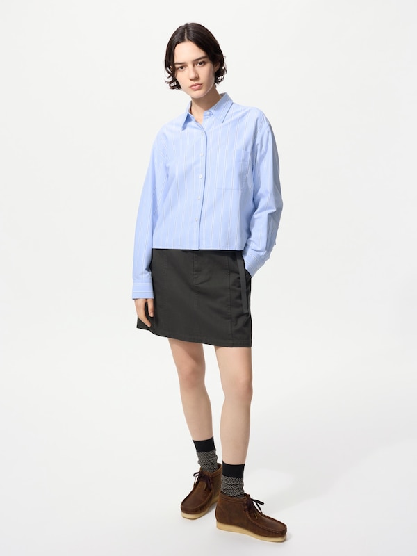 Oxford Boxy Shirt | Long Sleeve Stripe