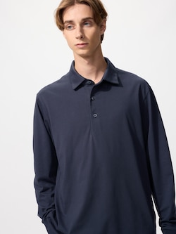 AIRism Cotton UV Protection Polo Shirt Long Sleeve