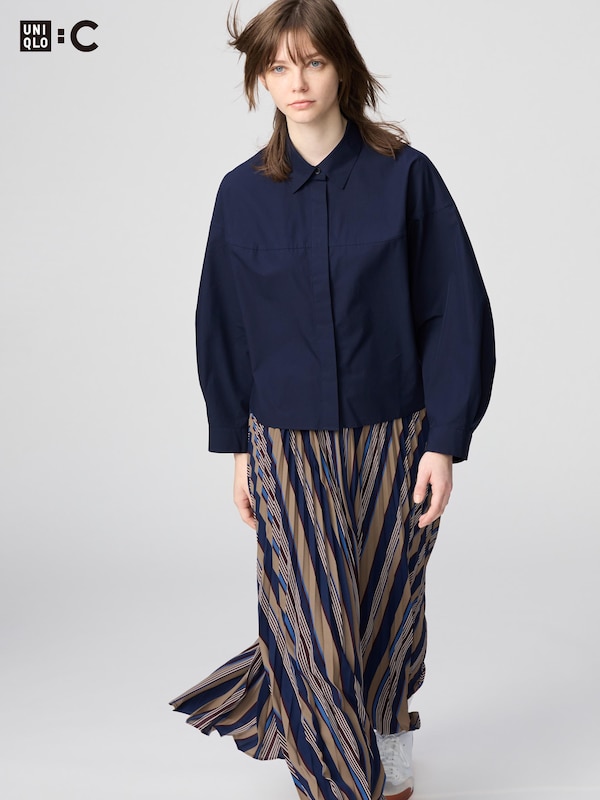 Cotton Cocoon Short Shirt Long Sleeve