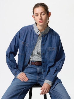 Denim Long Shirt Jacket