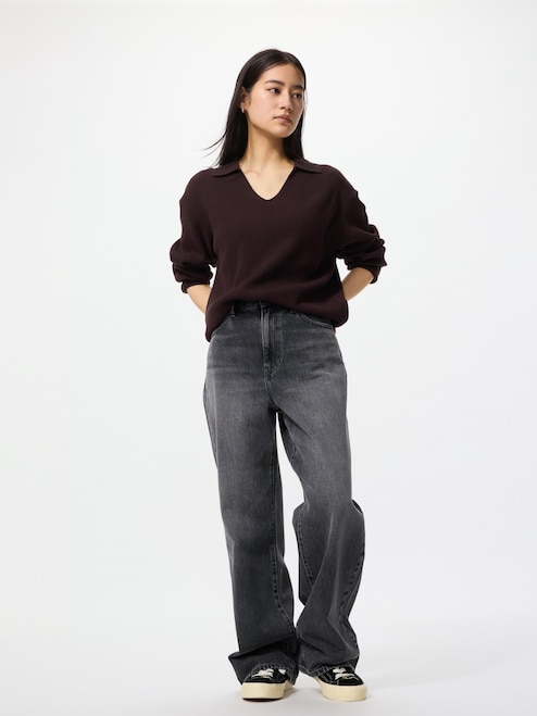 Jw Anderson Uniqlo Women High Rise Straight Jeans Uniqlo Straight