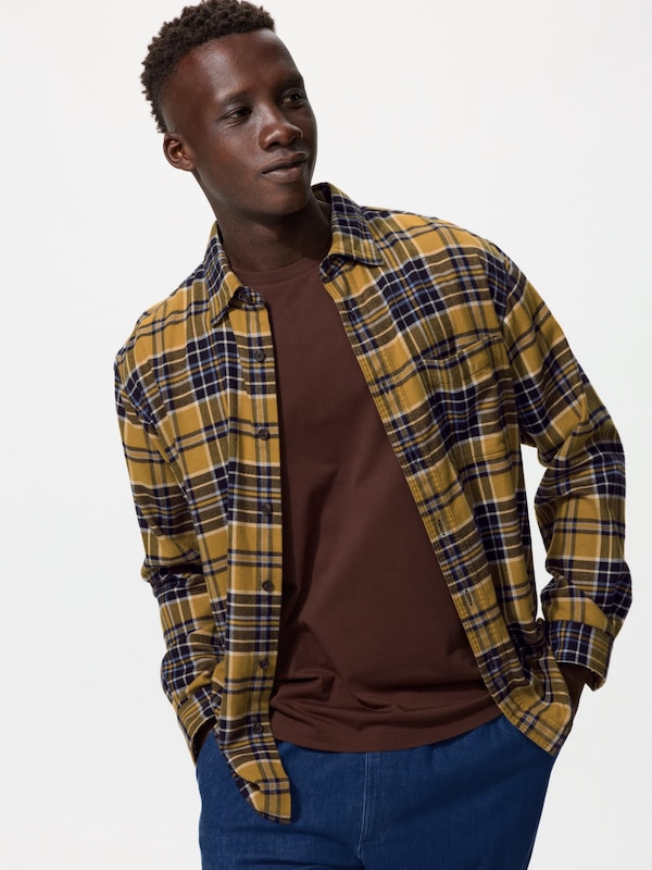Flannel Checked Shirt Long Sleeve