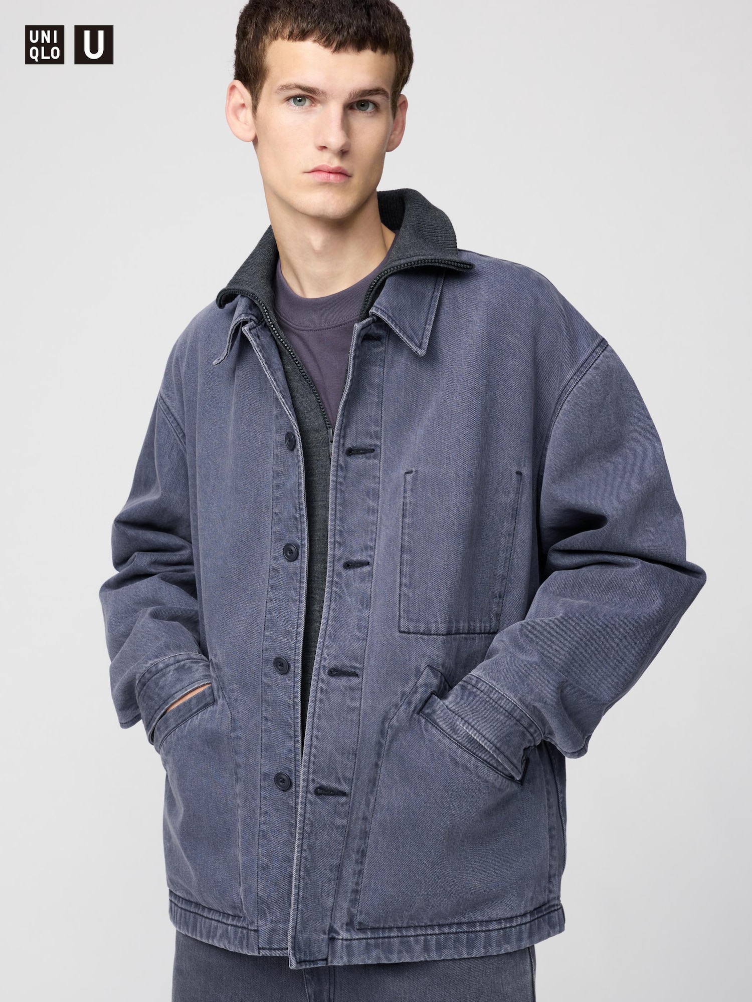 Men's Oversized Color Denim Jacket | UNIQLO ID