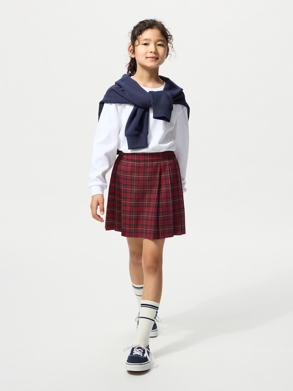 GIRLS Pleated Mini Skort | Check