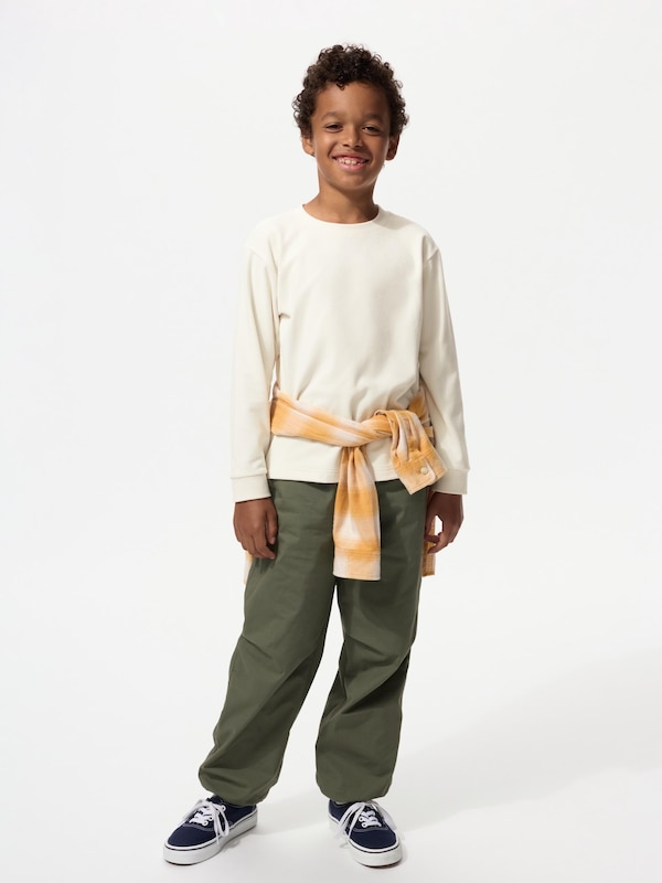 KIDS Fleece Crew Neck T-Shirt Long Sleeve