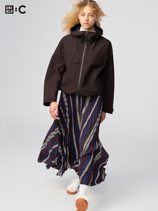 Pleated Long Skirt | Print
