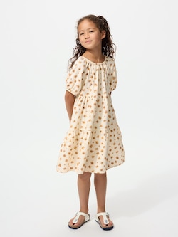 GIRLS Gaun Rayon Motif