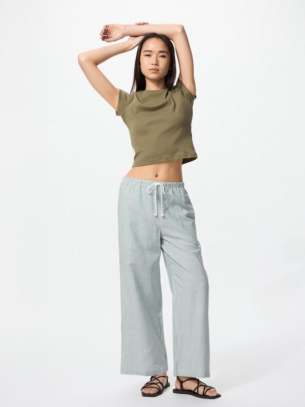 Linen Blend Easy Pants | Stripe