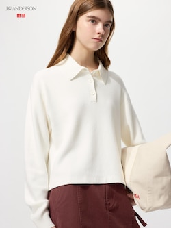 Smooth Cotton Polo Sweater