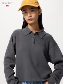 Smooth Cotton Polo Sweater