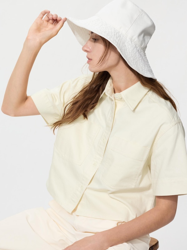UV Protection Cotton Linen Wide Brim Hat