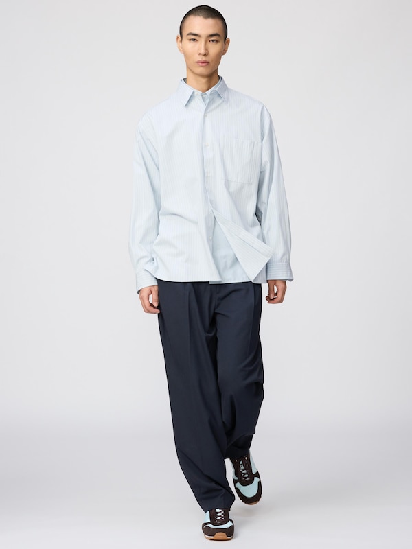 Kemeja Broadcloth Oversize Lengan Panjang