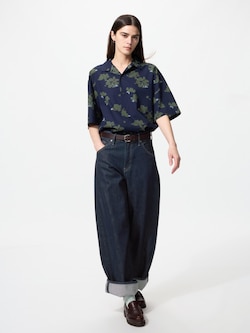 Open Collar Shirt Short Sleeve | Printed