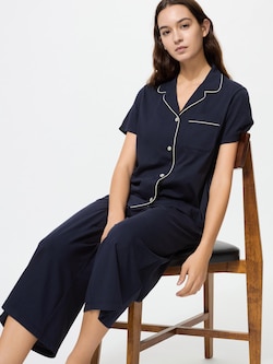 AIRism Cotton Pajamas Short Sleeve (Long Pants)