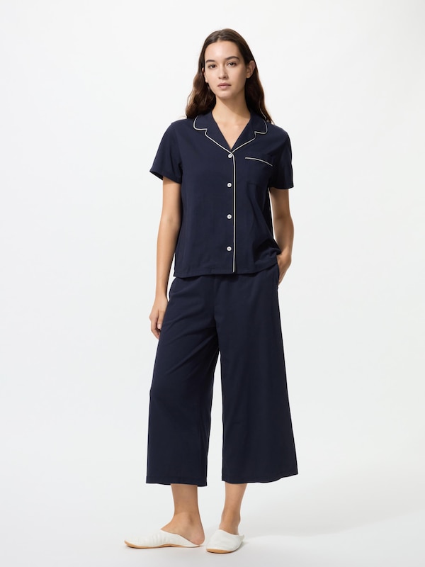 AIRism Cotton Pajamas Short Sleeve (Long Pants)
