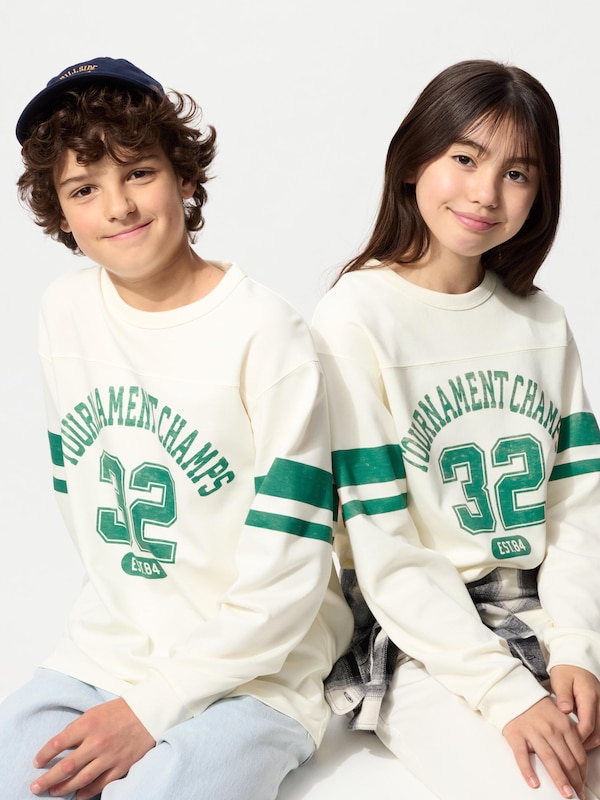 KIDS AIRism Cotton Crew Neck T-Shirt | Long Sleeve