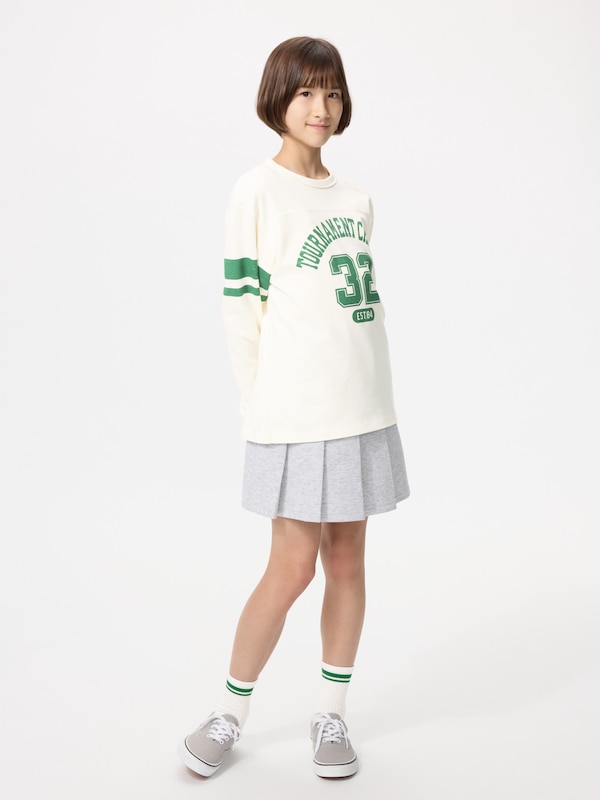 KIDS AIRism Cotton Crew Neck T-Shirt | Long Sleeve