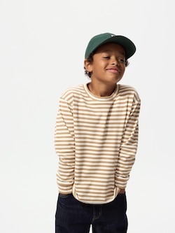 KIDS Fleece Crew Neck T-Shirt Long Sleeve