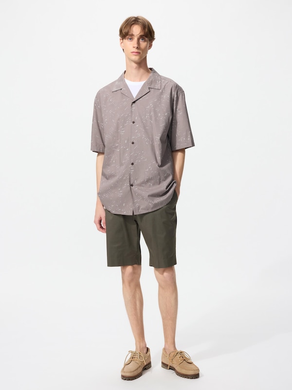 Open Collar Shirt Short Sleeve