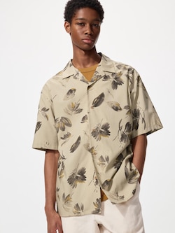 Open Collar Shirt Short Sleeve