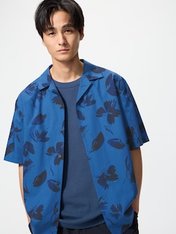 Open Collar Shirt Short Sleeve