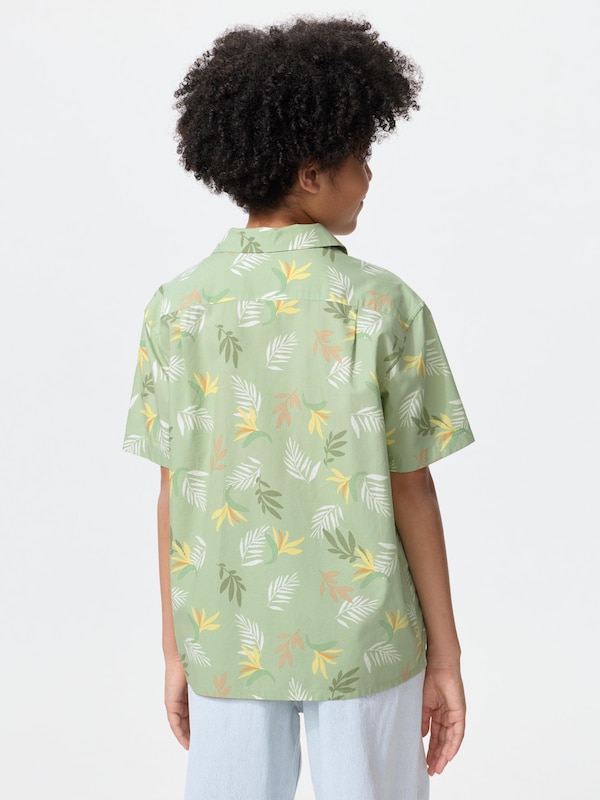 KIDS Open Collar Shirt Short Sleeve