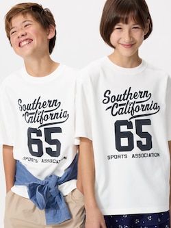 KIDS AIRism Cotton Graphic Crew Neck T-Shirt