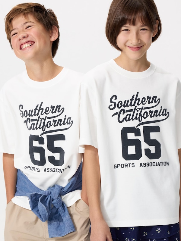 KIDS AIRism Cotton Graphic Crew Neck T-Shirt