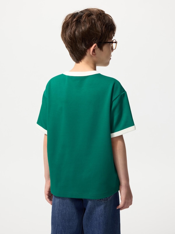 KIDS AIRism Cotton Graphic Crew Neck T-Shirt